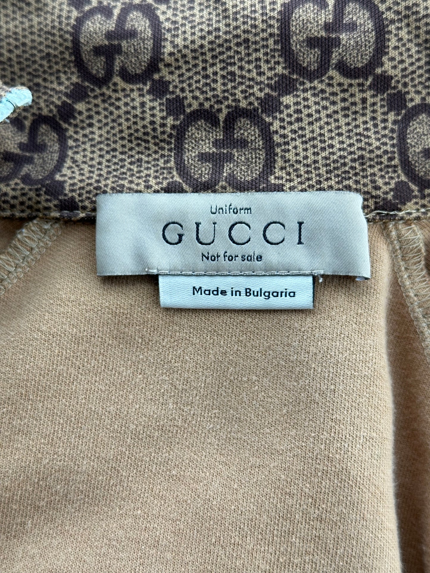 Gucci Tan Monogram Striped Track Jacket