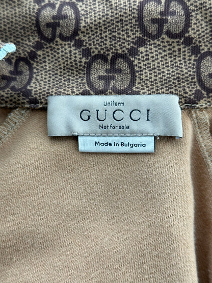 Gucci Tan Monogram Striped Track Jacket