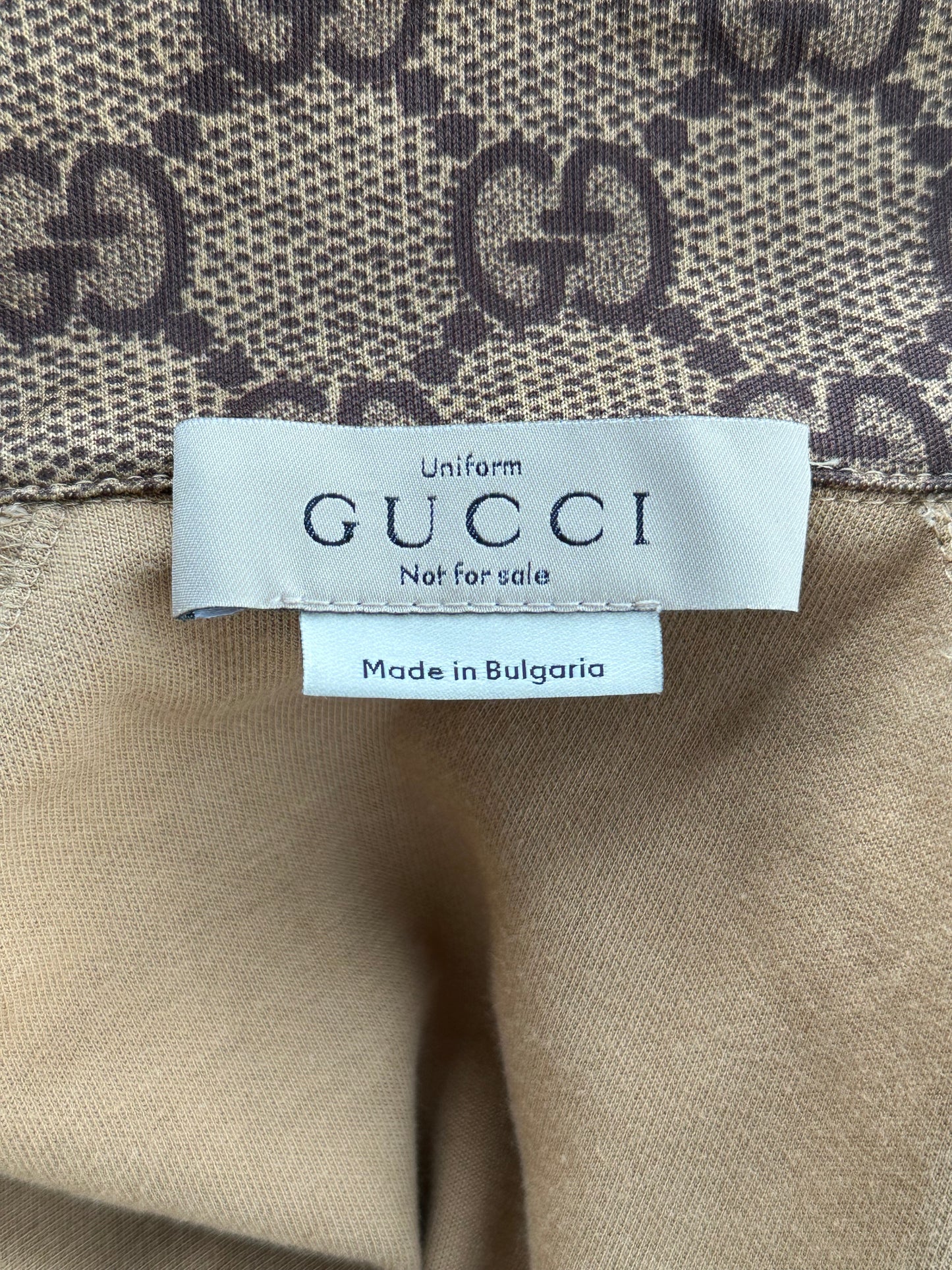 Gucci Tan Monogram Striped Track Jacket