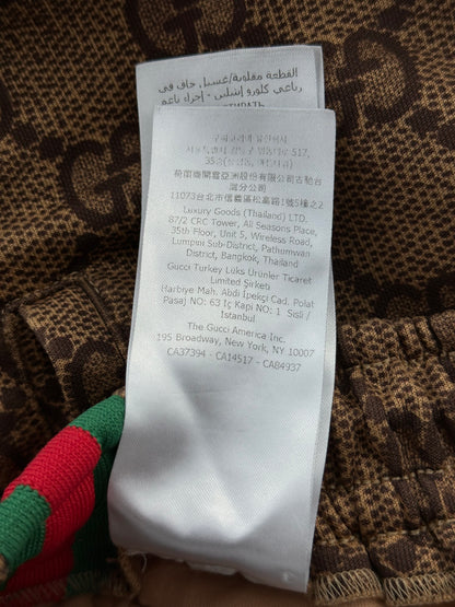 Gucci Tan Monogram Striped Track Pants