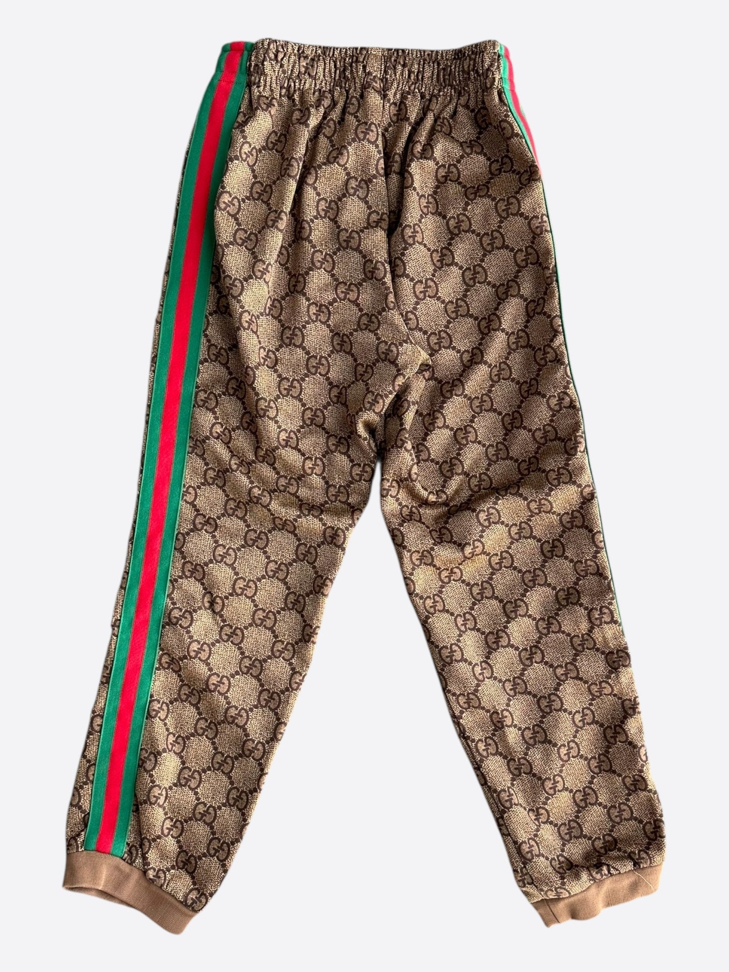 Gucci Tan Monogram Striped Track Pants