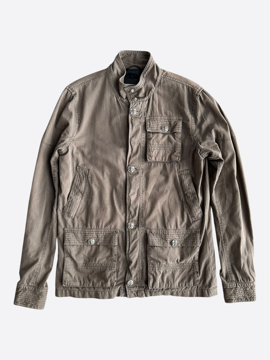 Chrome Hearts Olive Cherry Bomb Military Jacket