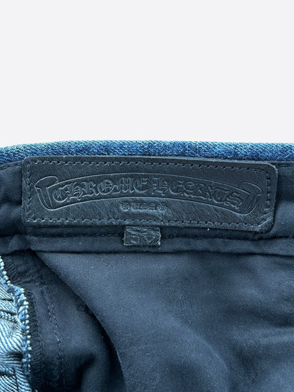 Chrome Hearts Matty Boy Blue & Multicolor Chomper Patch Jeans