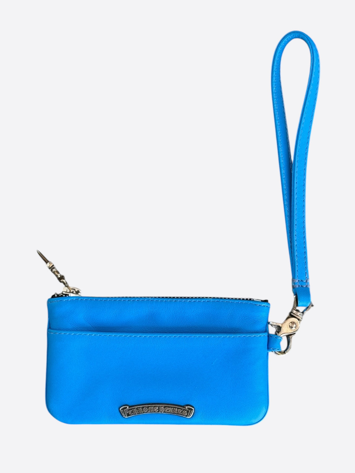 Chrome Hearts Blue Cross Patch Loop Wallet