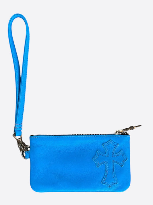 Chrome Hearts Blue Cross Patch Loop Wallet