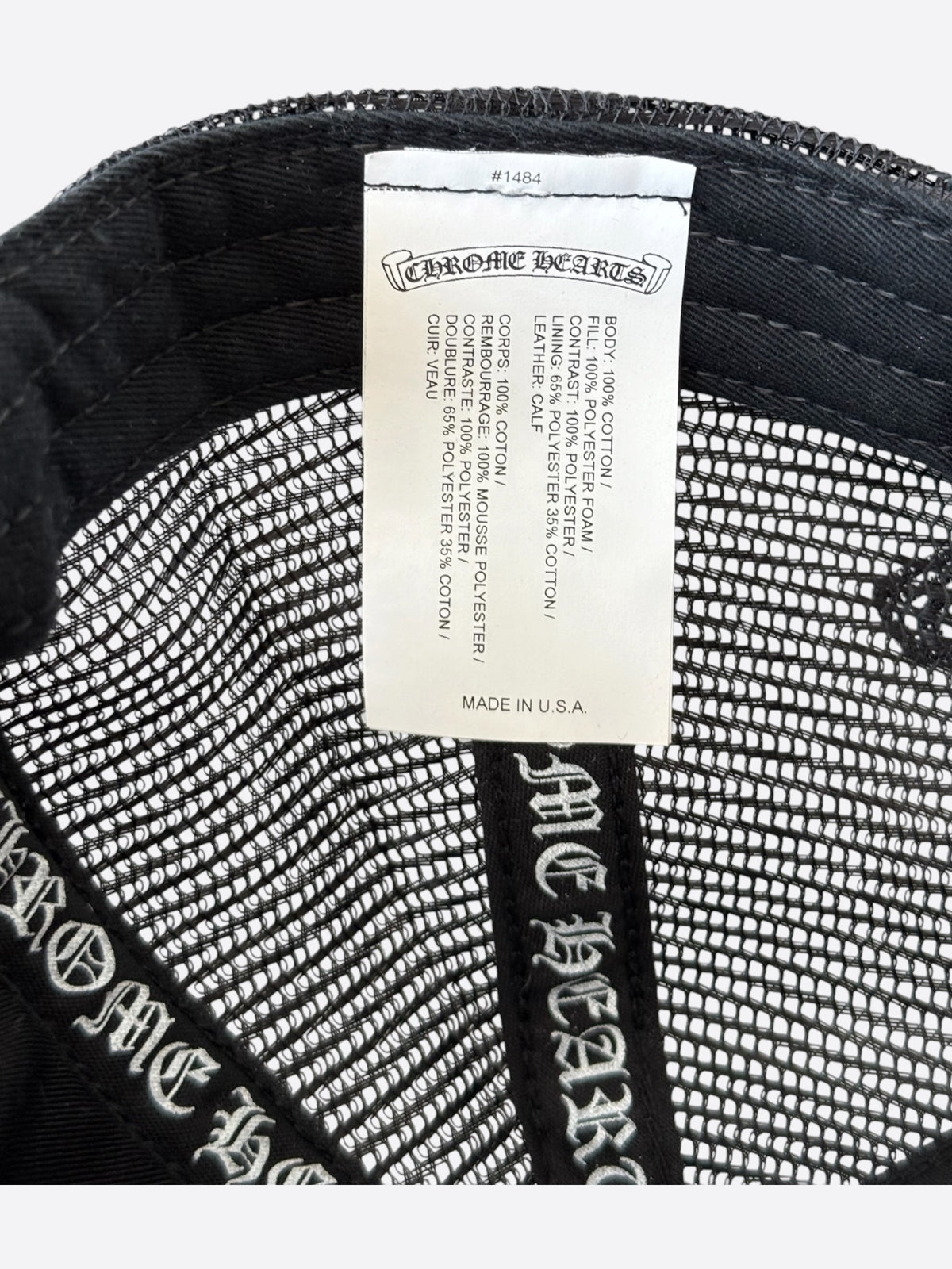 Chrome Hearts Black & White Ponyhair Triple Cross Patch Hat