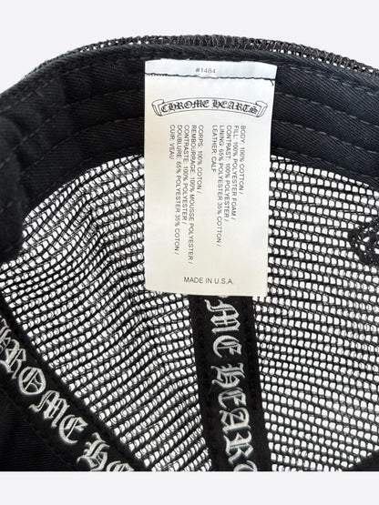 Chrome Hearts Black & White Ponyhair Triple Cross Patch Hat