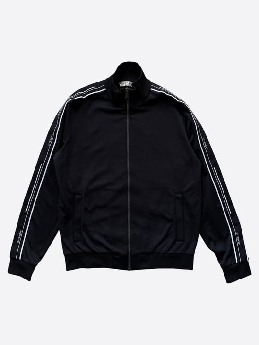 Givenchy Black & White Logo Striped Track Jacket