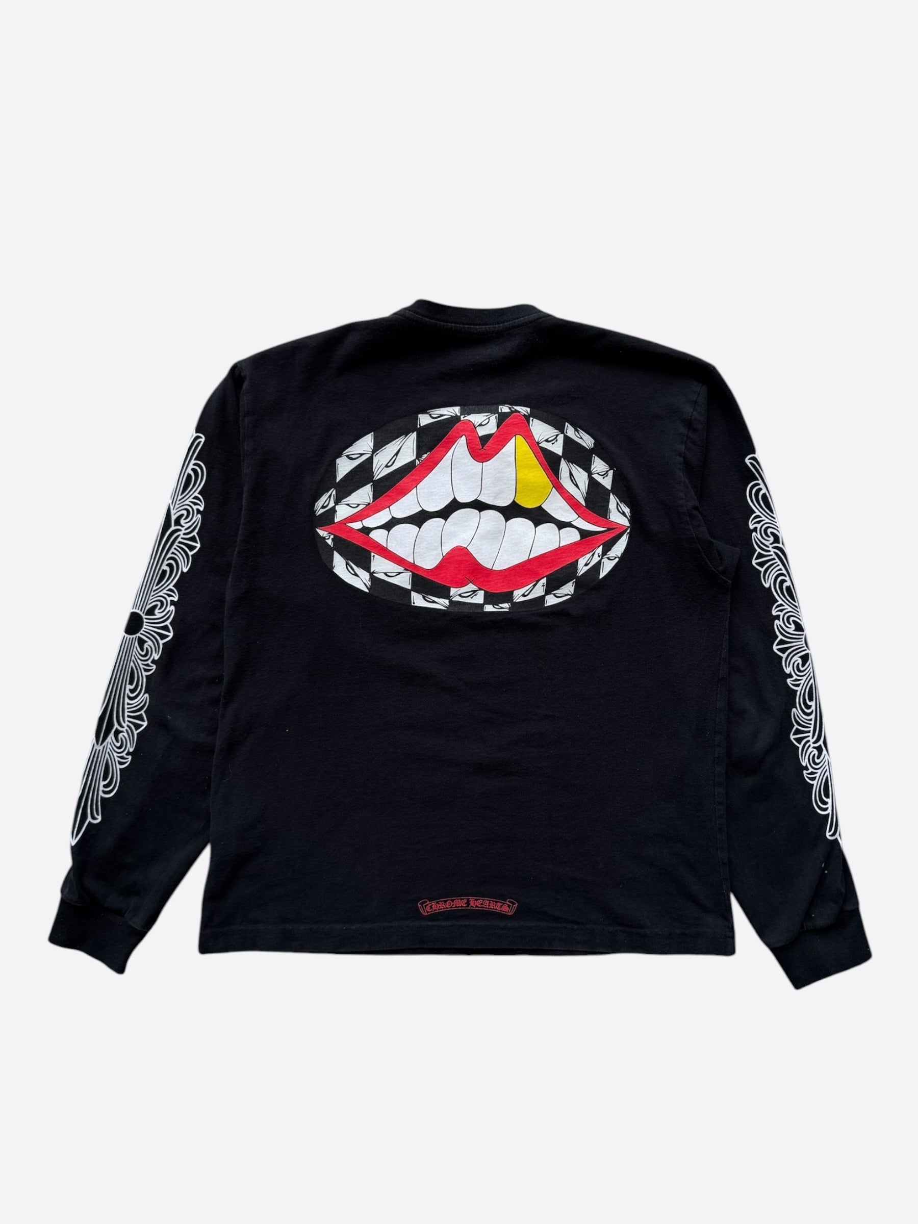 Chrome Hearts Matty Boy Black Chomper Longsleeve T-Shirt – Savonches