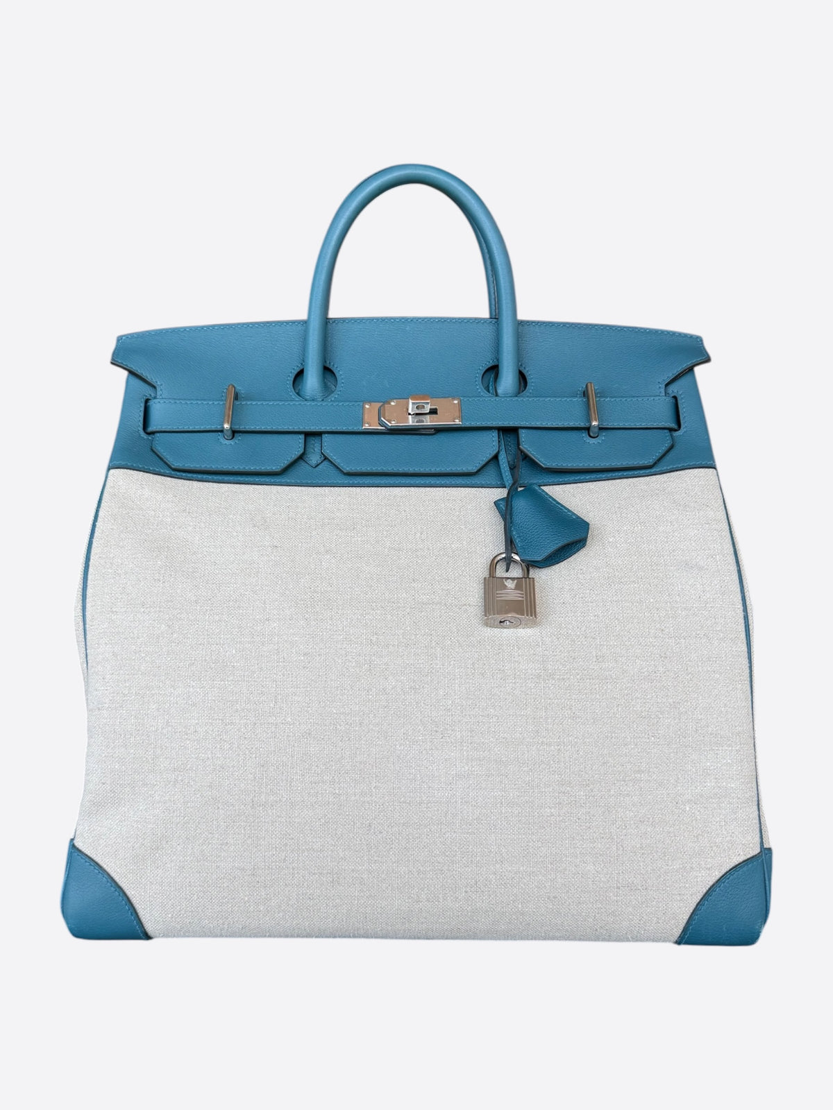 Hermes Blue Togo & Canvas HAC Birkin 40
