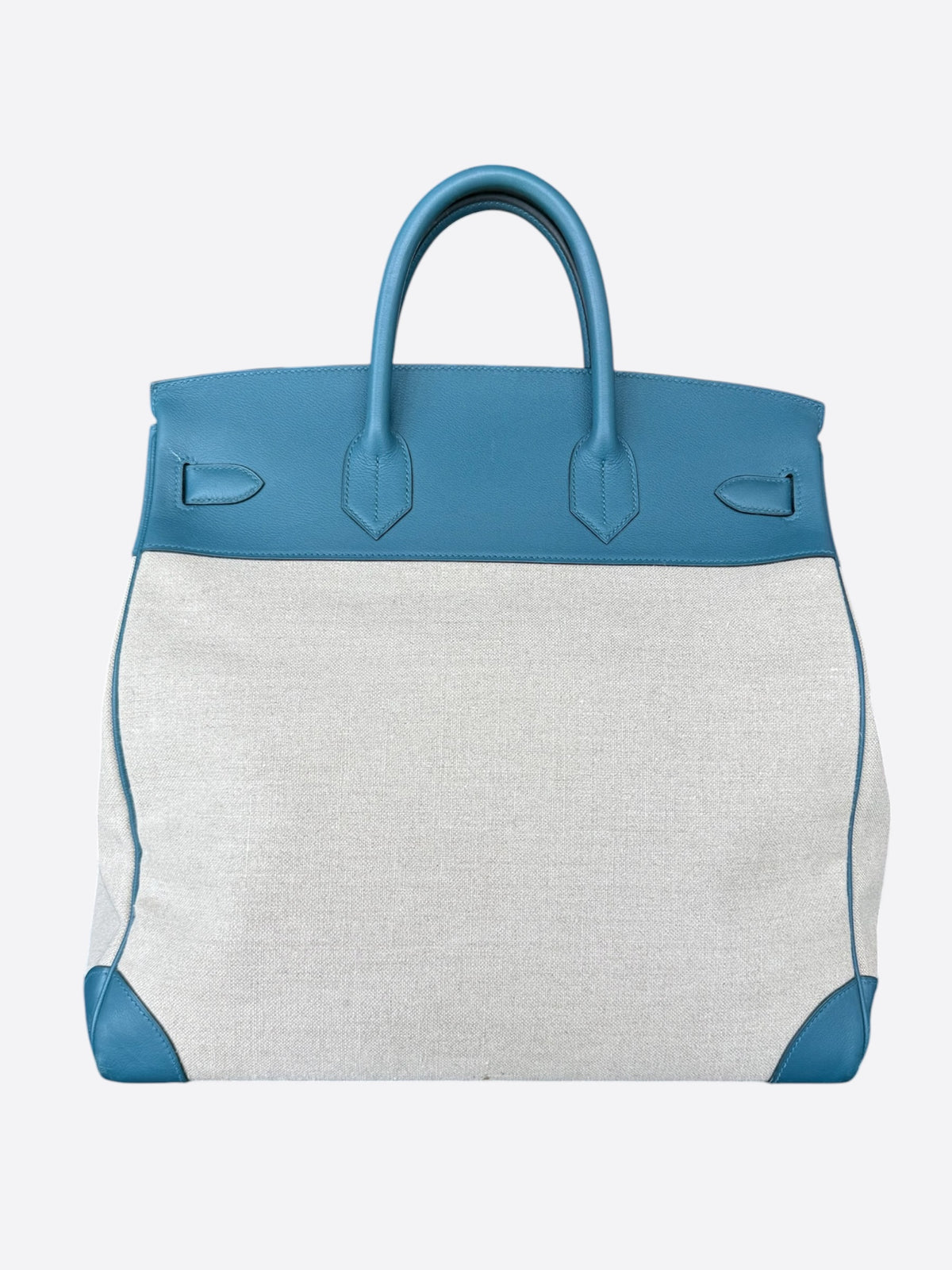 Hermes Blue Togo & Canvas HAC Birkin 40