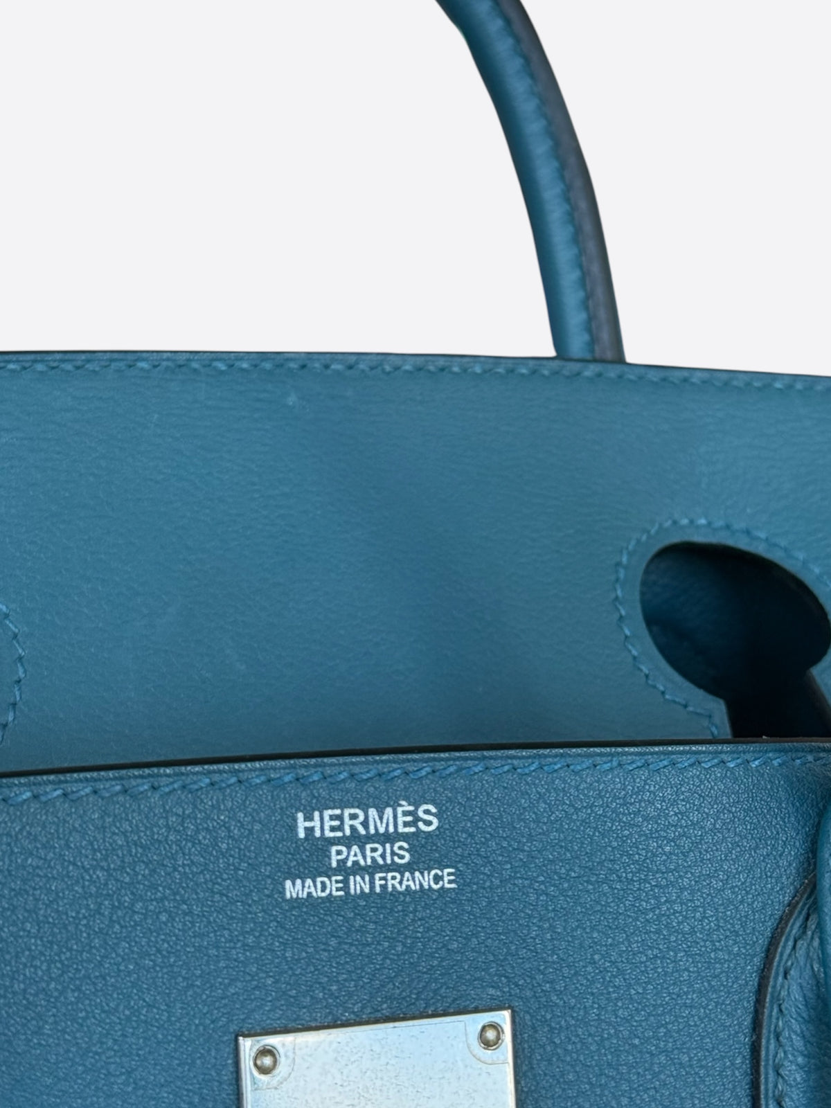 Hermes Blue Togo & Canvas HAC Birkin 40