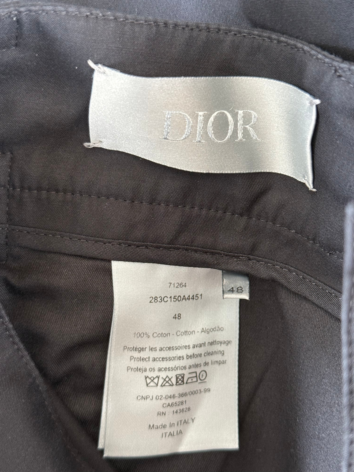 Dior Cactus Jack Black Cargo Bermuda Shorts