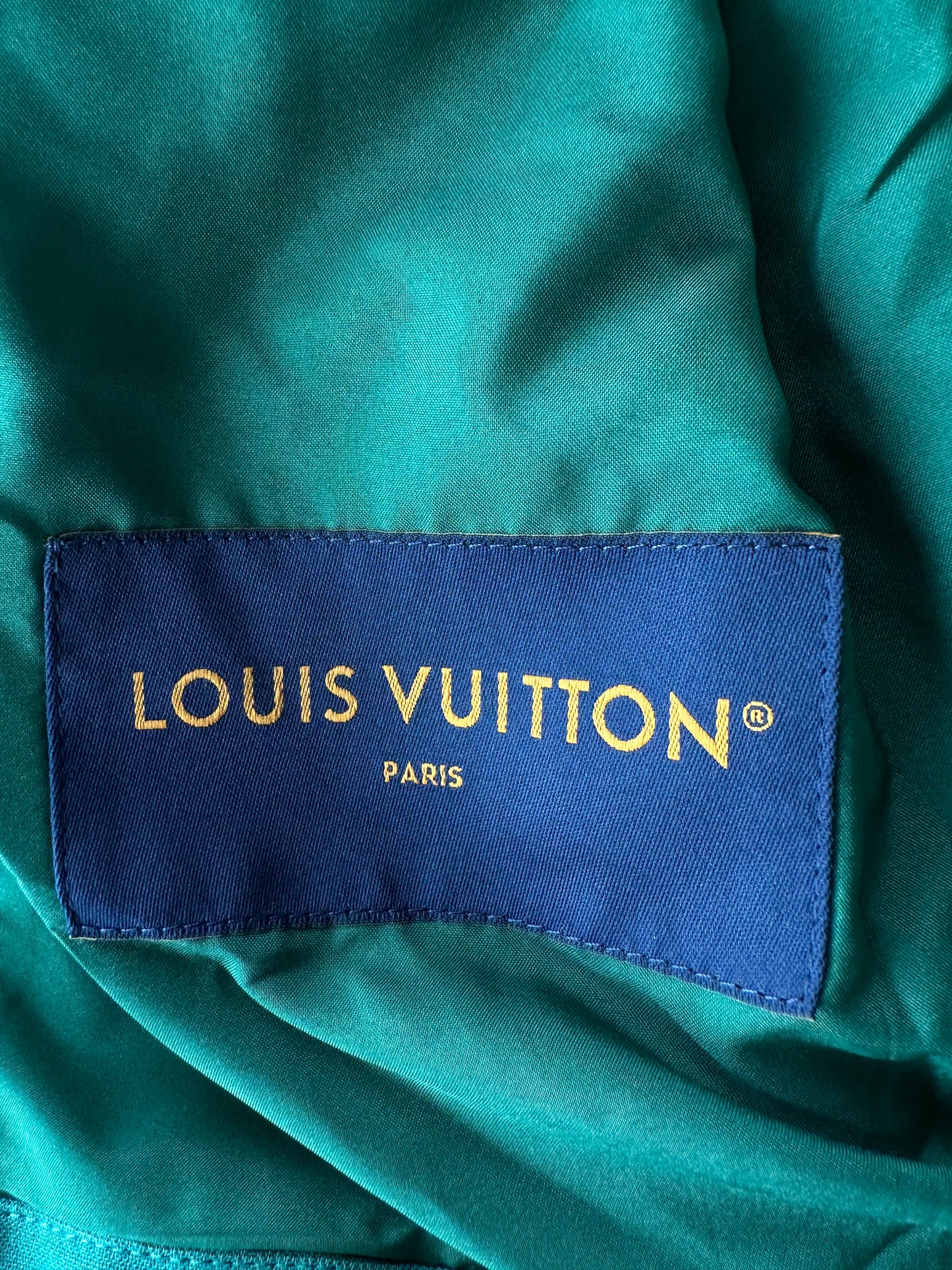 Louis Vuitton Green & White Logo Coach Jacket