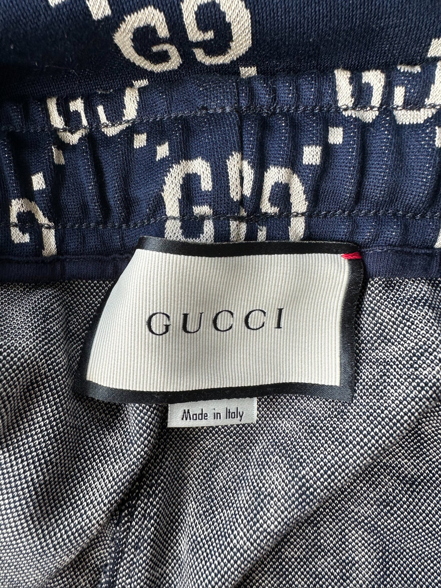 Gucci Blue & White GG Monogram Trackpants