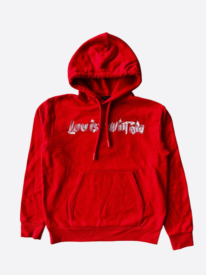 Louis Vuitton Red & Silver Graphic Hoodie