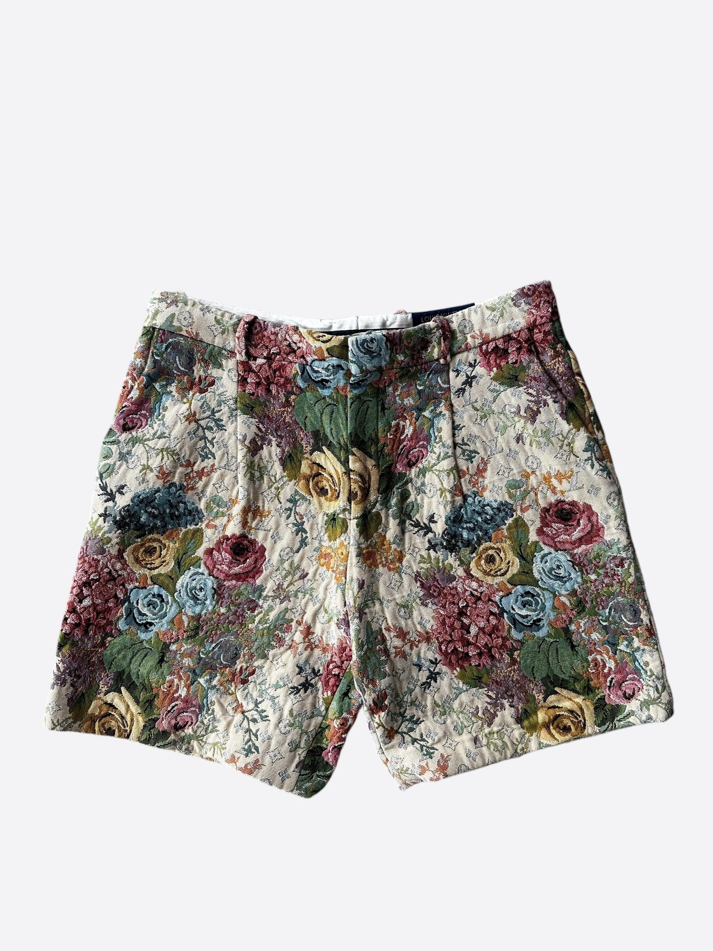 Louis Vuitton Beige Floral Monogram Tapestry Shorts