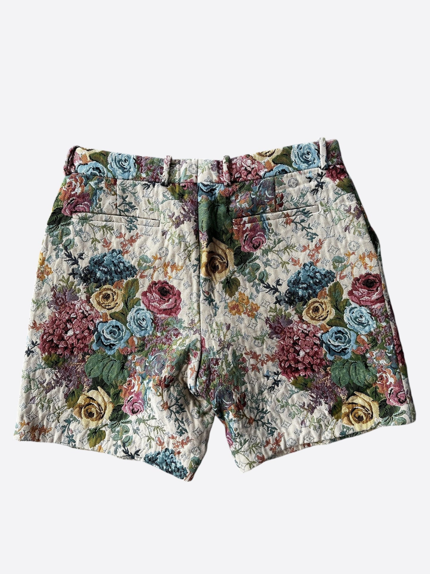 Louis Vuitton Beige Floral Monogram Tapestry Shorts