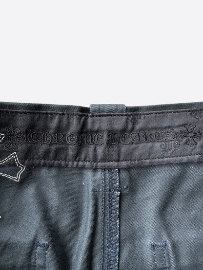 Chrome Hearts Black White & Blue Cross Patch Carpenter Pants