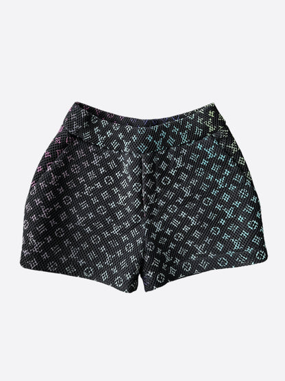 Louis Vuitton Black Rainbow Monogram Mesh Shorts