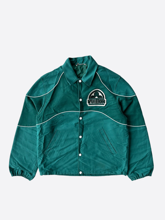 Louis Vuitton Green & White Logo Coach Jacket