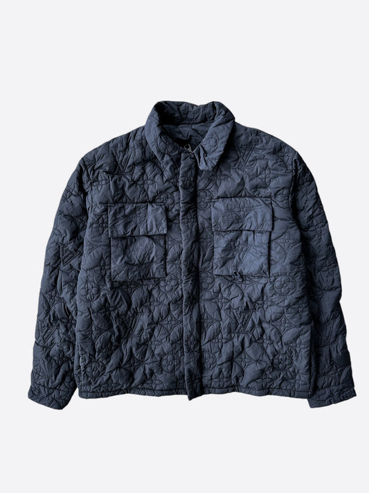 Louis Vuitton Navy Monogram Padded Jacket