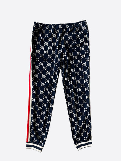 Gucci Blue & White GG Monogram Trackpants