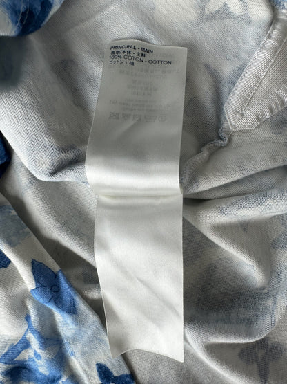 Louis Vuitton Blue & White Watercolor Monogram Polo T-Shirt