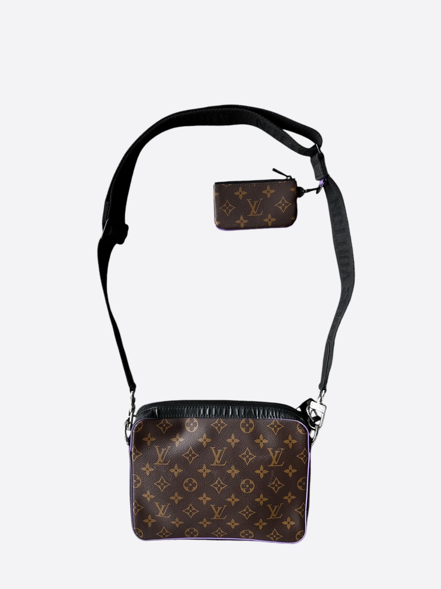 Louis Vuitton Brown & Purple Monogram Trio Messenger Bag