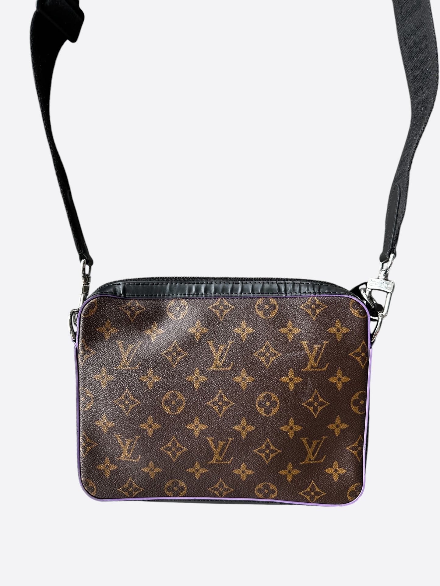 Louis Vuitton Brown & Purple Monogram Trio Messenger Bag