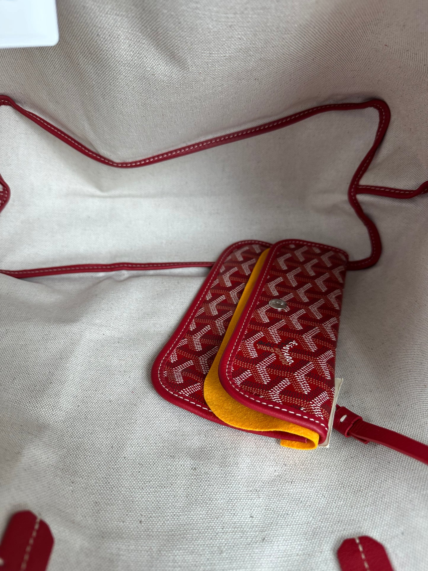 Goyard Red St. Louis Tote Bag