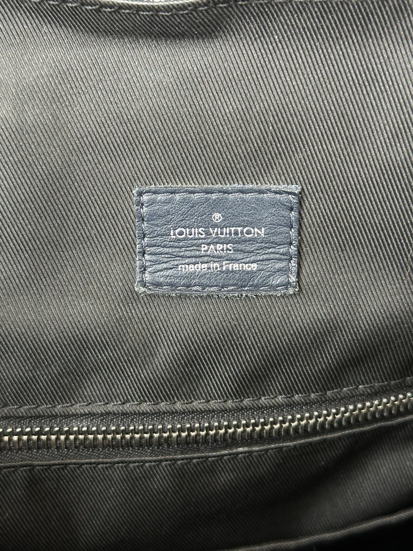 Louis Vuitton Navy Tapestry Monogram Christopher Backpack