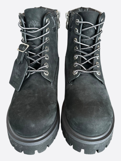 Louis Vuitton Timberland Black Monogram Boots