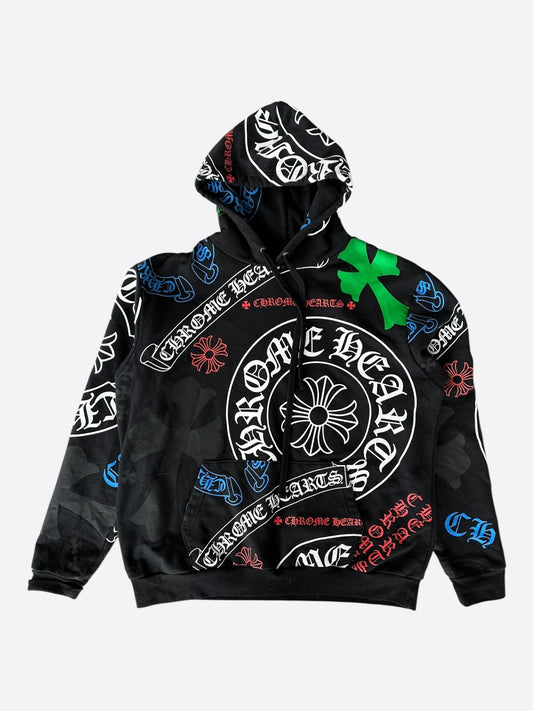 Chrome Hearts Black & Multicolor Stencil Hoodie