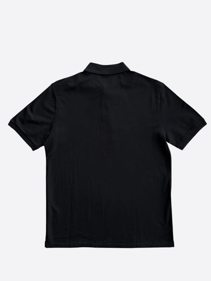 Louis Vuitton Black Embroidered Logo Polo T-Shirt