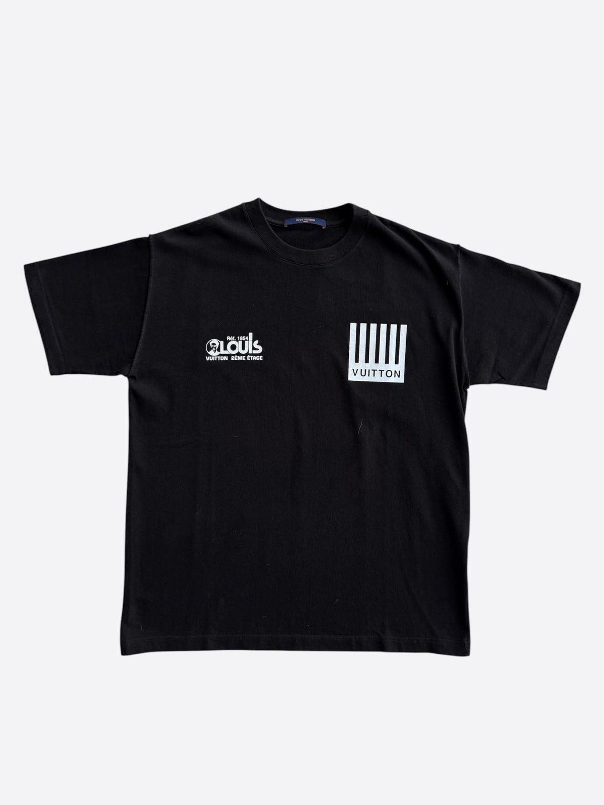 Louis Vuitton Black Barcode Logo T-Shirt