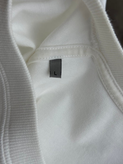Dior White & Grey Couture Embroidered Logo T-Shirt