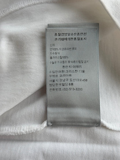 Dior White & Grey Couture Embroidered Logo T-Shirt