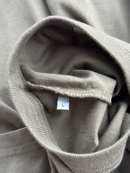 Dior Olive & White CD Icon Embroidered Logo T-Shirt