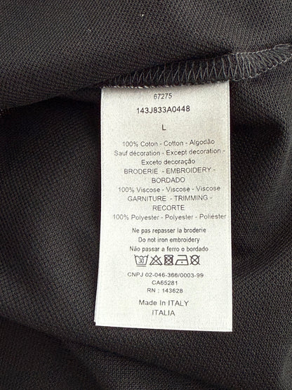 Dior Kenny Scharf Black & White Cards Logo Polo T-Shirt