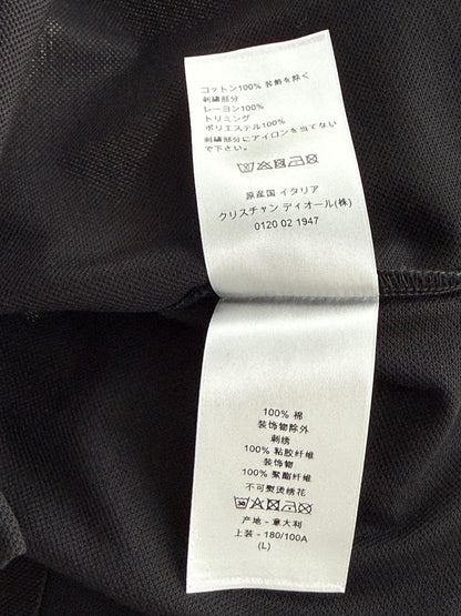 Dior Kenny Scharf Black & White Cards Logo Polo T-Shirt