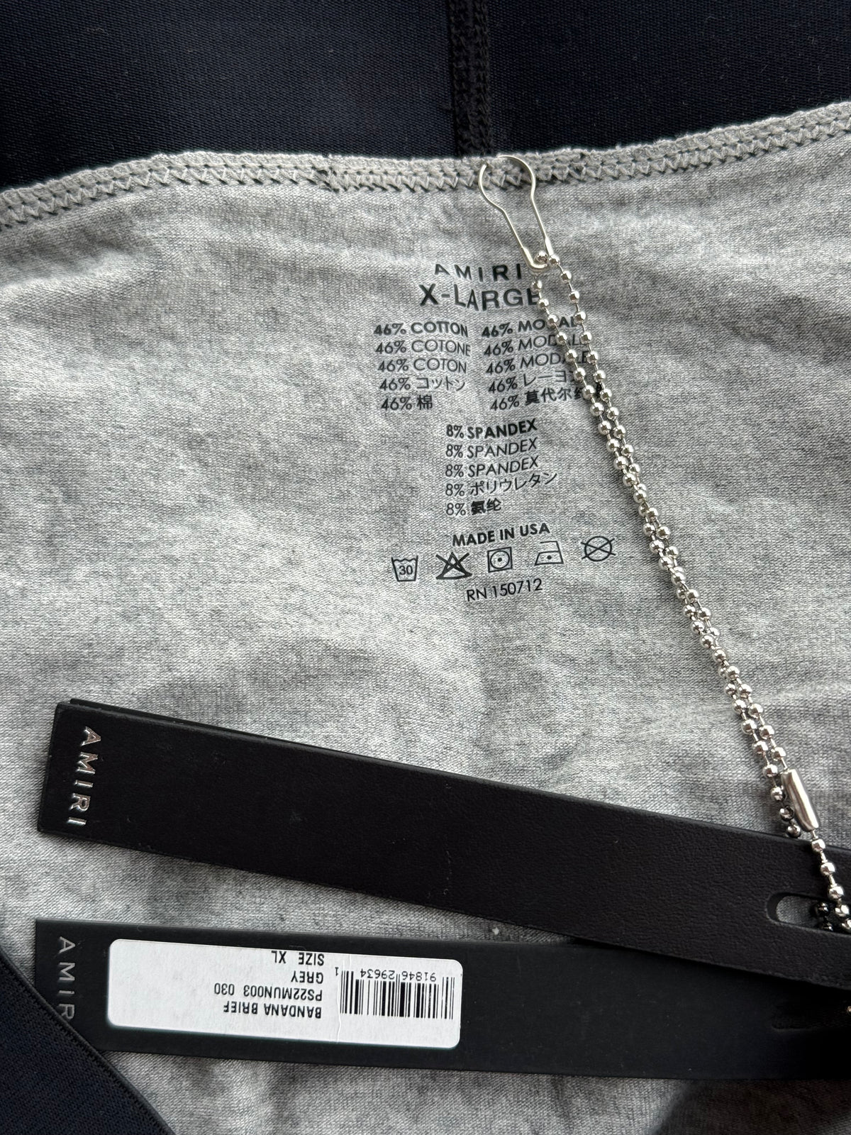 Amiri Grey & Black Bandana Jacquard Boxershorts