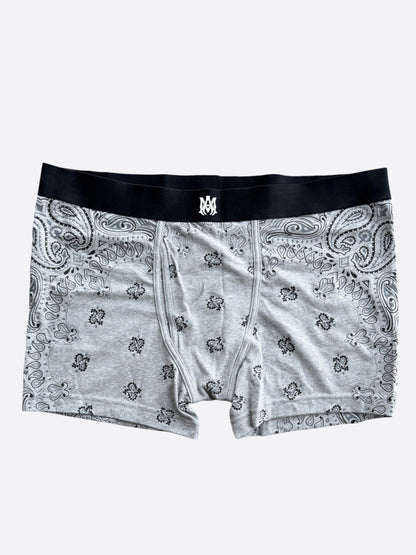 Amiri Grey & Black Bandana Jacquard Boxershorts