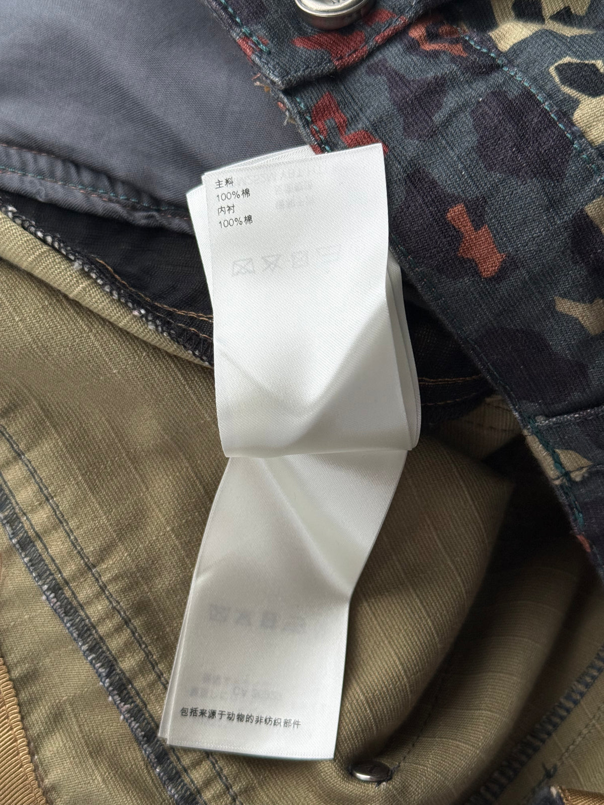 Louis Vuitton Navy & Orange Camouflage Carpenter Shorts