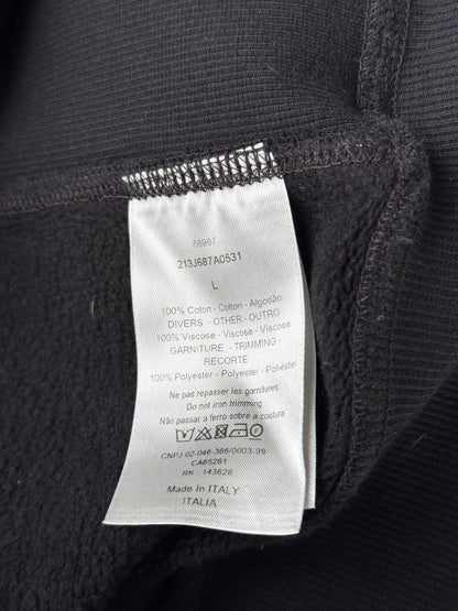 Dior Black & White Heart CD Embroidered Logo Sweater