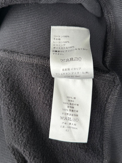 Dior Black & White Heart CD Embroidered Logo Sweater
