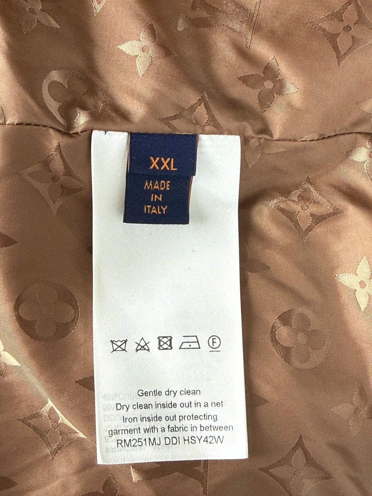 Louis Vuitton Brown Logo Fleece Zip Up Jacket