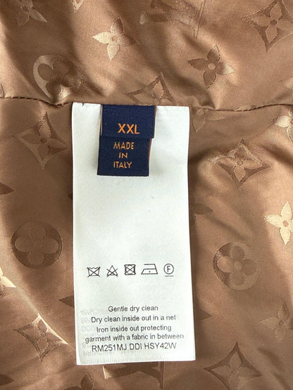 Louis Vuitton Brown Logo Fleece Zip Up Jacket