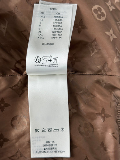 Louis Vuitton Brown Logo Fleece Zip Up Jacket