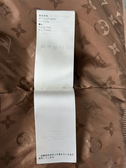 Louis Vuitton Brown Logo Fleece Zip Up Jacket